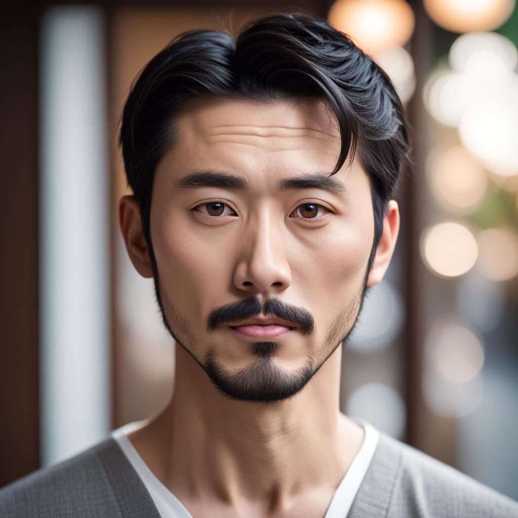 Elegant Man with Beard in Professional Portrait