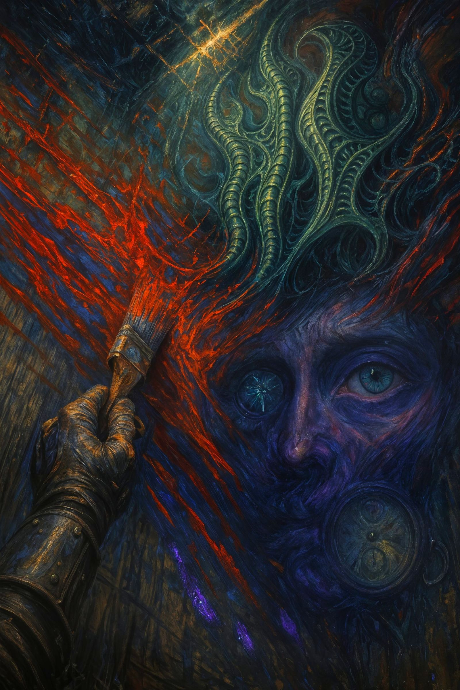 Biomechanical Muse in Cyberpunk Art