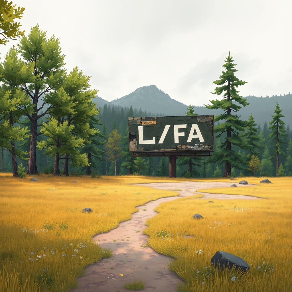 Misty Mountain Clearing in Vibrant Anime Style