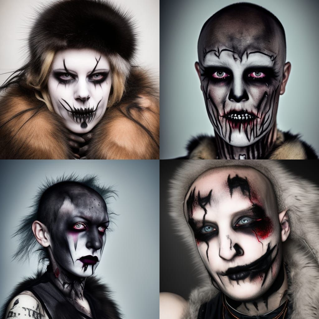 Gothic Bald Man Portrait with Professional Photography