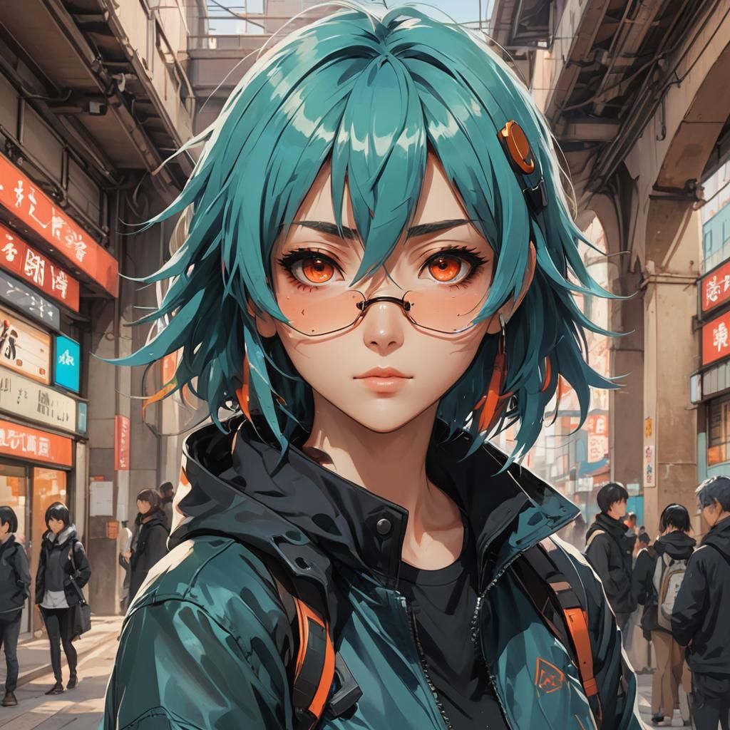 Anime Girl Portrait in Makoto Shinkai Style