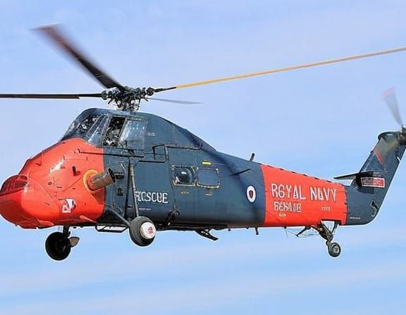 Retro-Futuristic Wessex Helicopter Over British Countryside