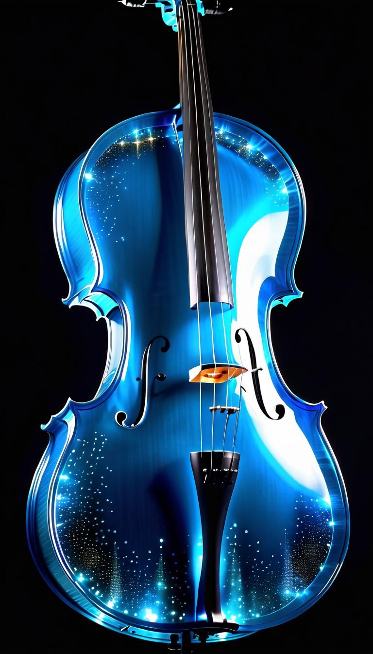 Celestial Blue Cello of Starlight Filigree