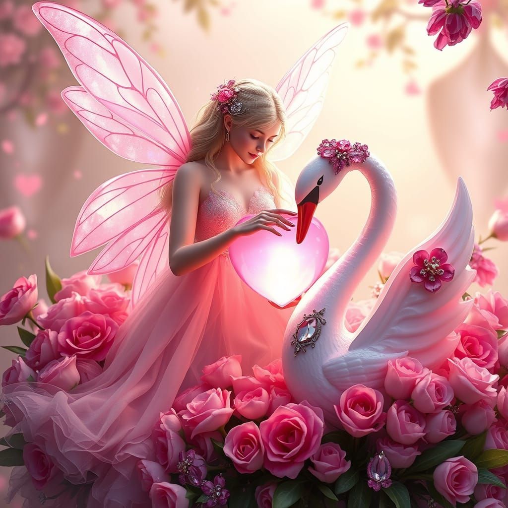 Ethereal Fairy Enchantress in Dreamy, Romantic Setting