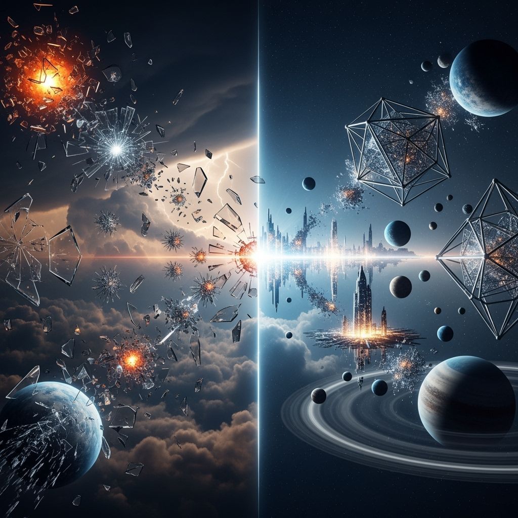 Cosmic Entropy vs Order: A Split Tableau