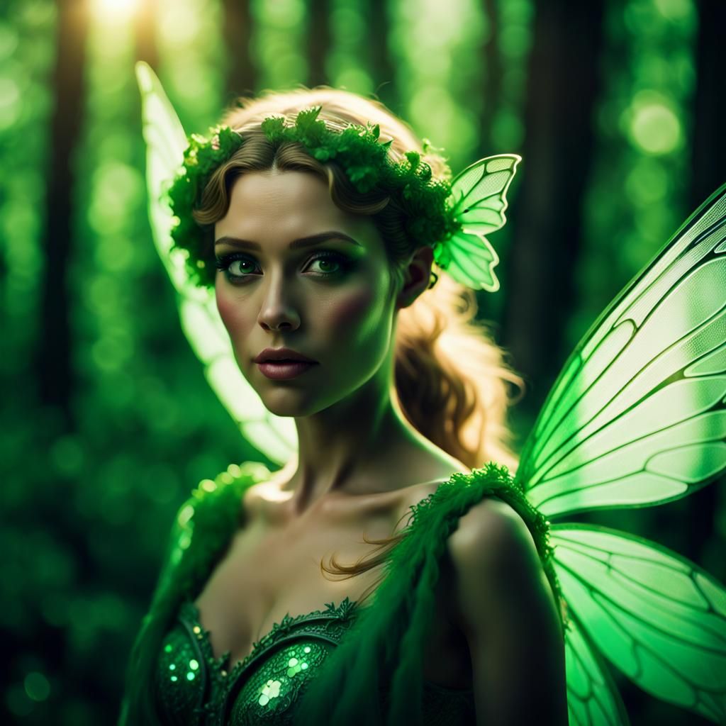 Stunning Forest Fairy with Shimmering Wings