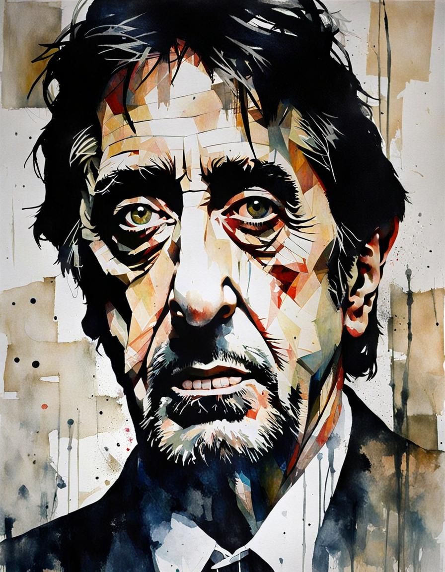 Al Pacino Portrait in Lovering Style