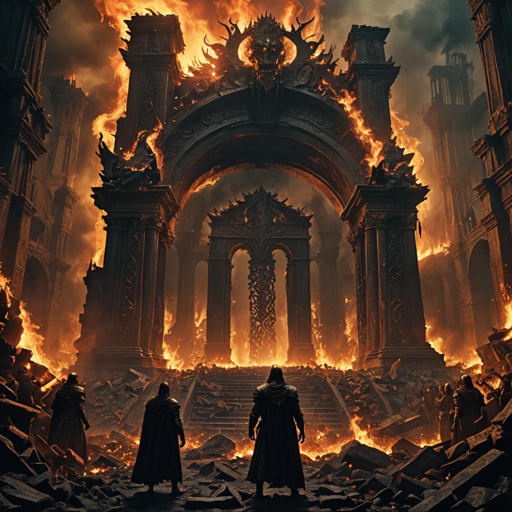 Damned Soul at the Gates of Hell