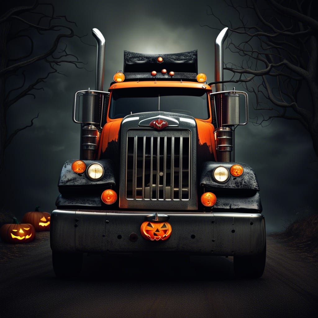Mack Truck in Halloween Style
