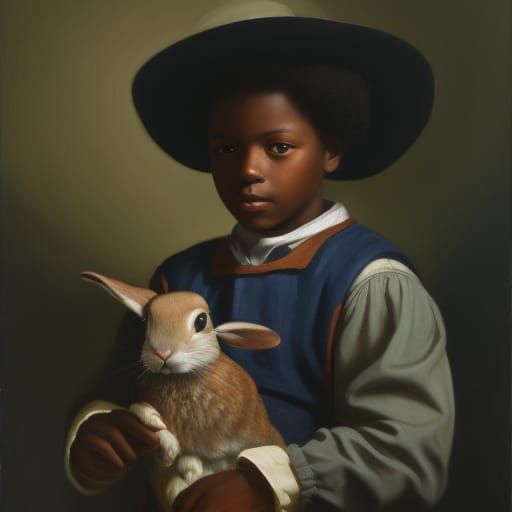 Farm Boy Portrait in Old Masters Style