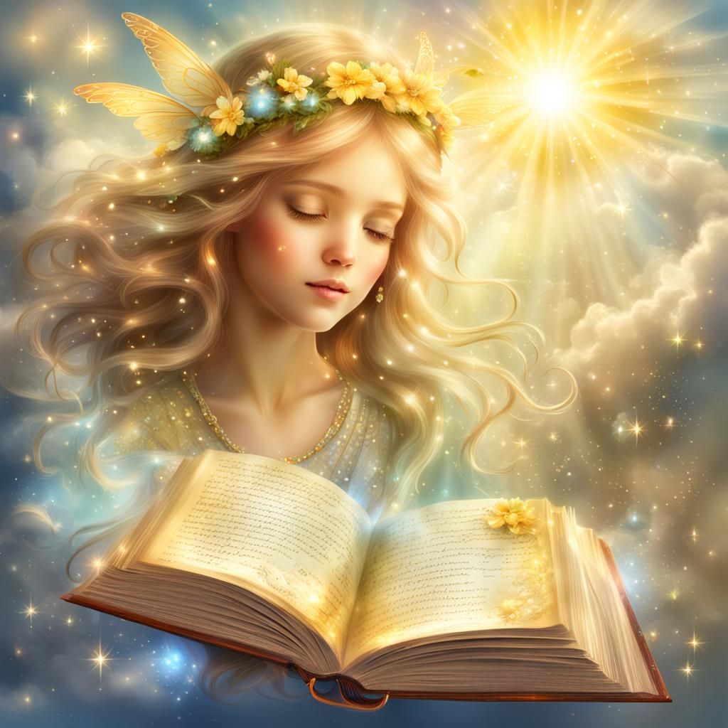 Fairy Magic Book in Digital Drawing
