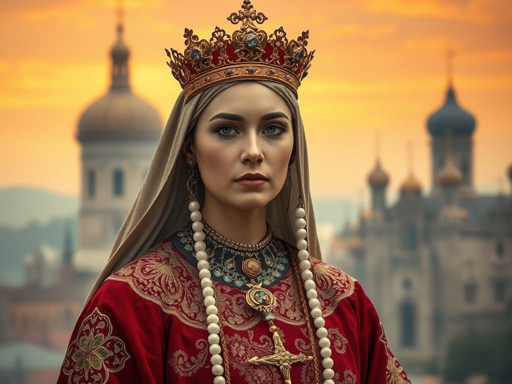 Empress Saint Olga of Kiev in Byzantine Splendor