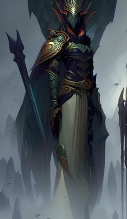 Interdimensional Elf Crow Hunter in Ornate Armor