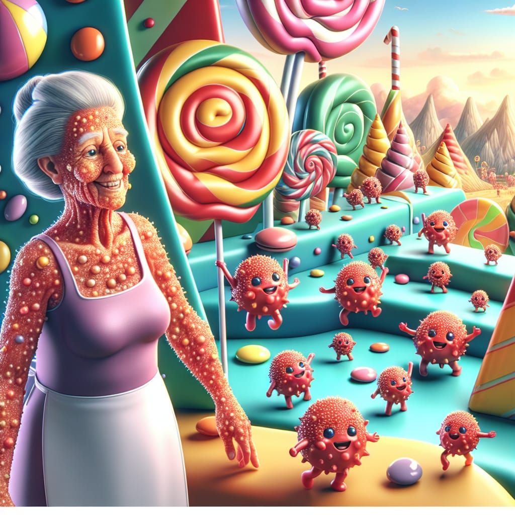 Grandma's Rash is growing into happy little pimple people