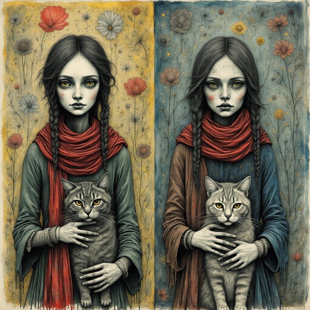 Dual Panel Art: Promise Broken vs. Post-Apocalyptic Survivor