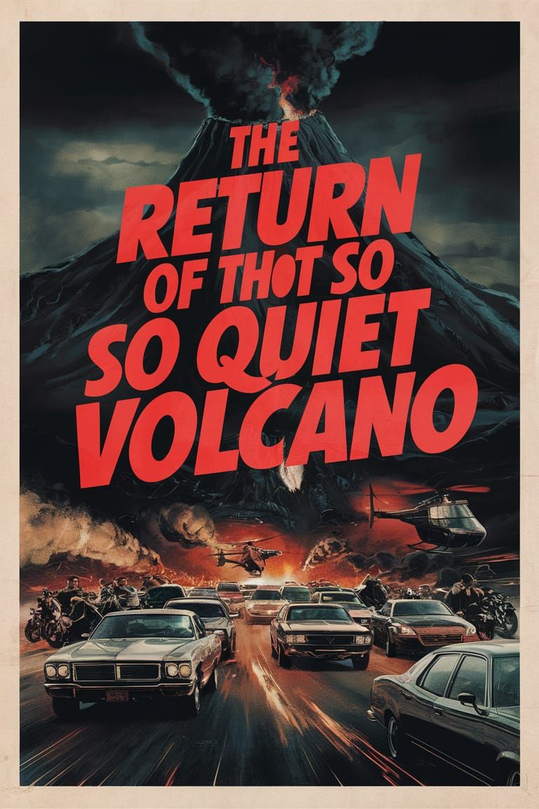 Retro Movie Poster: The Return of the Not So Quiet Volcano