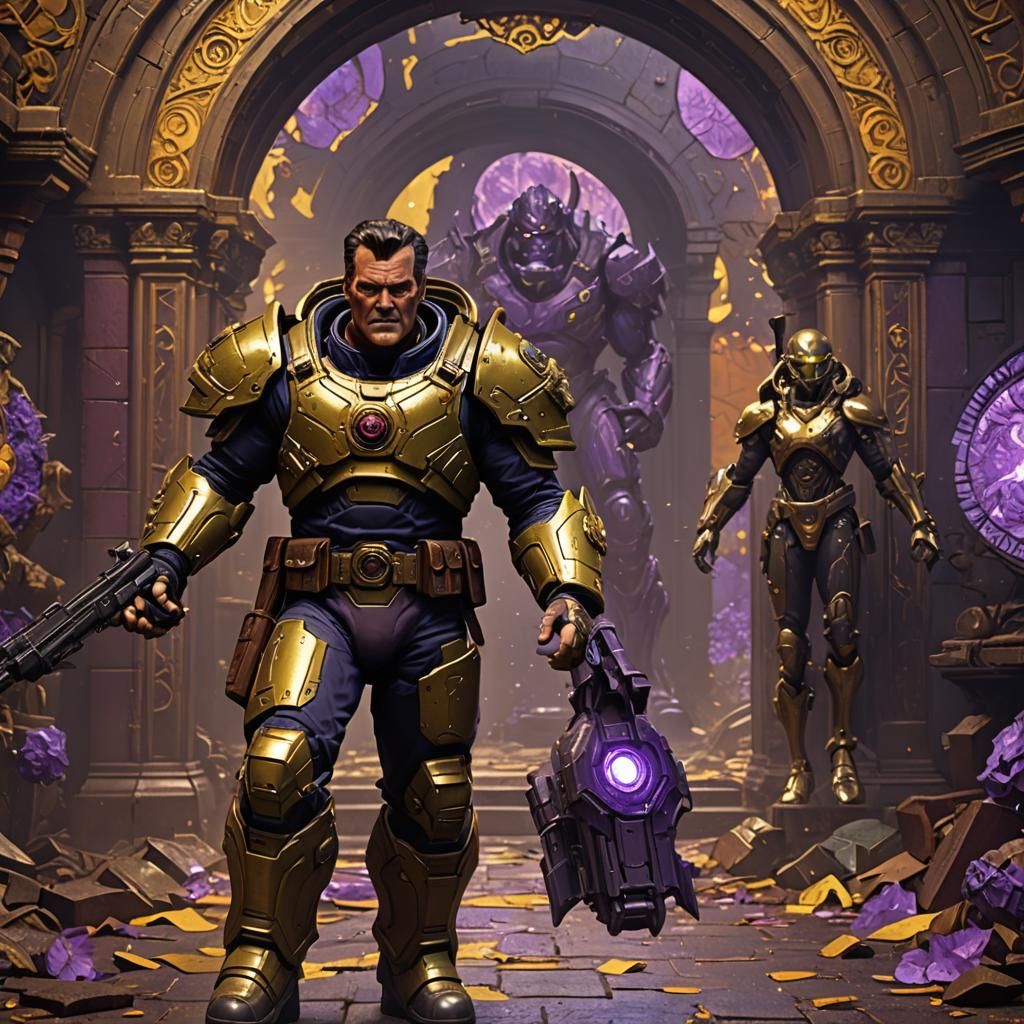 Bruce Campbell as Doomguy: Dark Fantasy Art