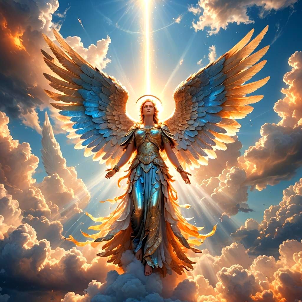 Detailed Angel in Heaven Concept Art