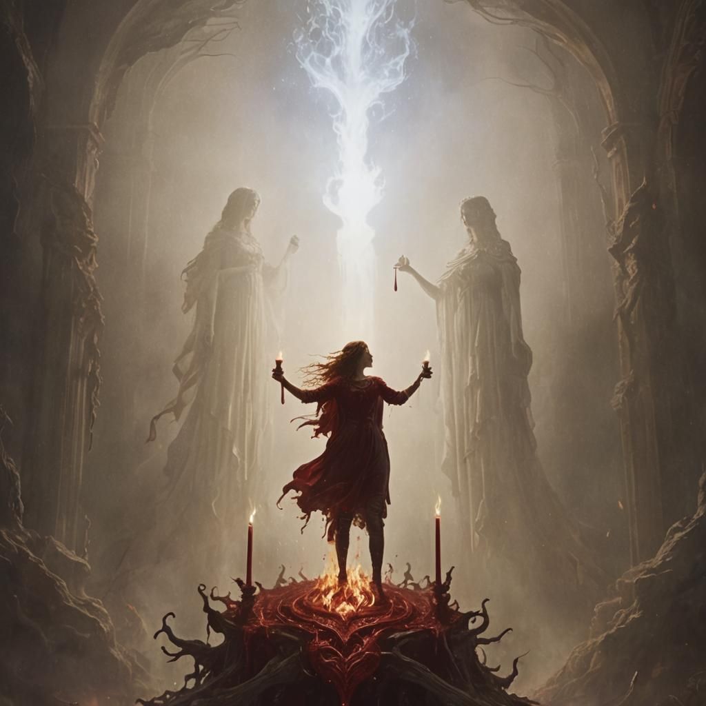 Lesbian Making Offerings to Goddesses of Love and Sisterhood