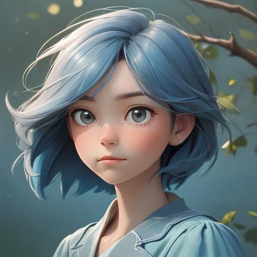 Gnatcatcher Portrait in Impressionistic Oil Painting