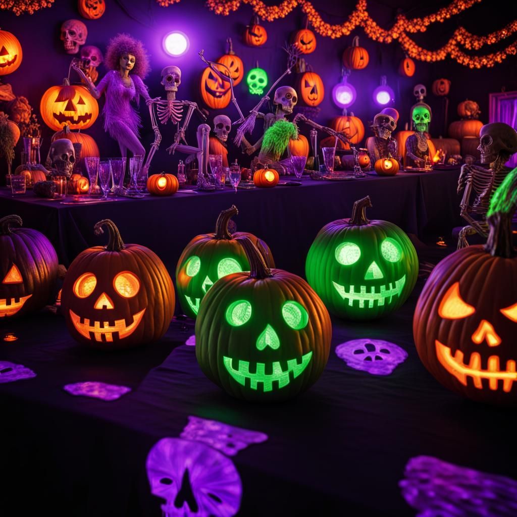 Halloween Disco Party with Groovy Pumpkins