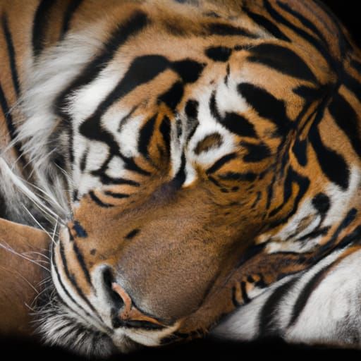 Sinister Sleeping Tiger Art