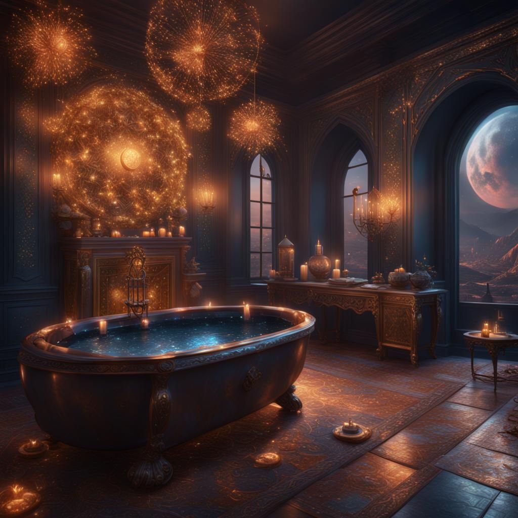 Detailed Massage Scene in Fantasy Concept Art
