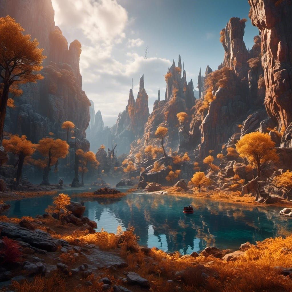 Fantastical Opposite of Nothing, Detailed Matte Painting