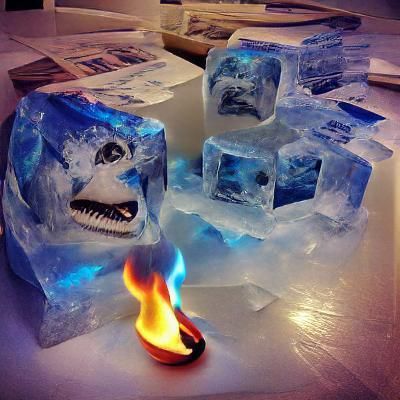 Fire and Ice AI Image