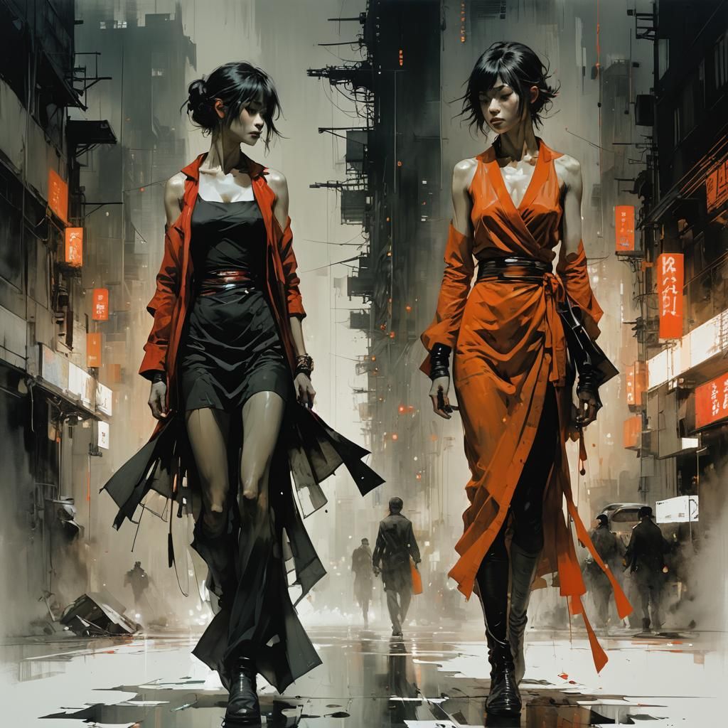 Striking Fusion of Styles in Dark Fantasy Art