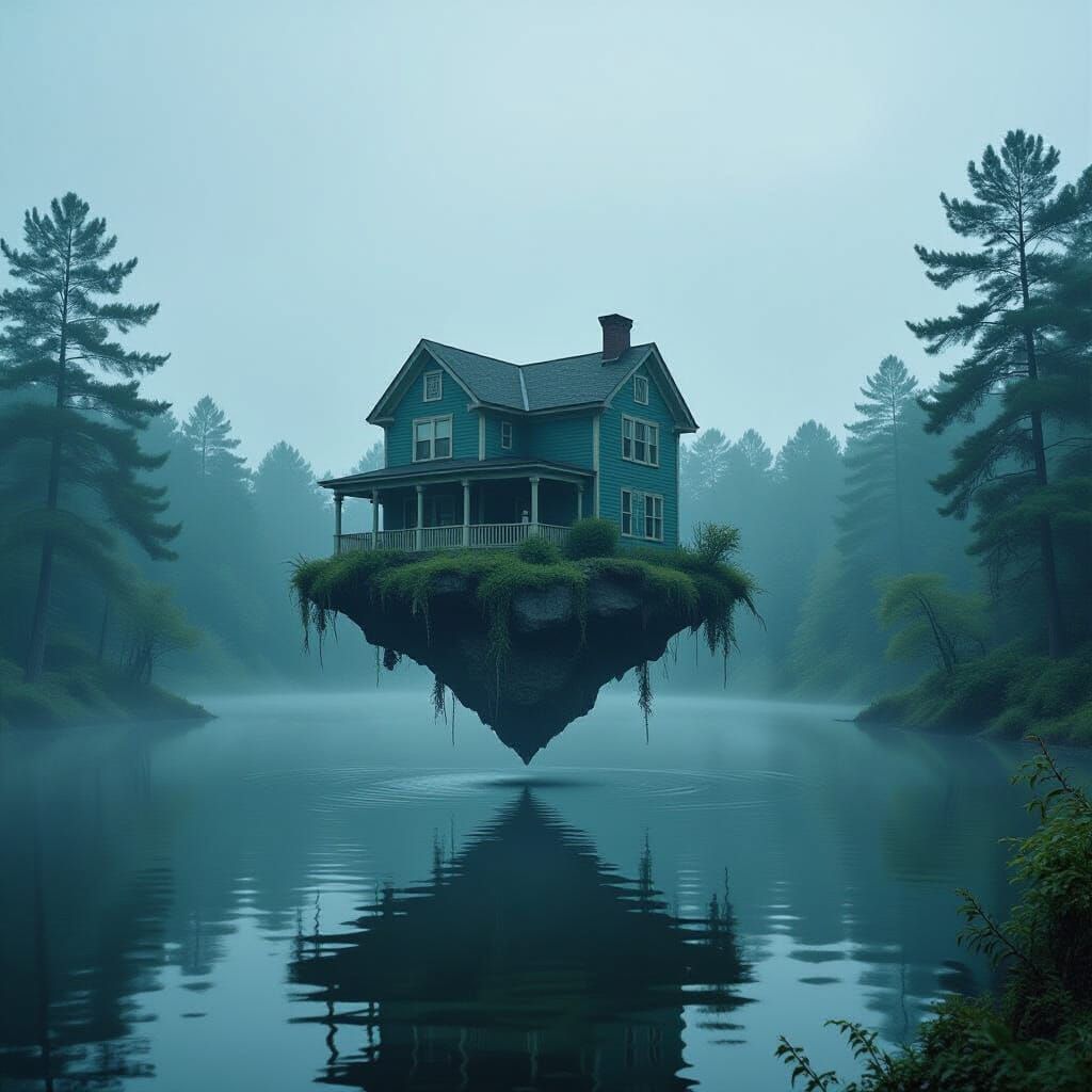 Floating Island Anomaly in Hawkins, Stranger Things Style