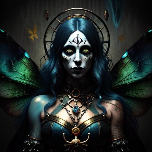 Eerie Dragonfly Faeries in Dark Fantasy Art