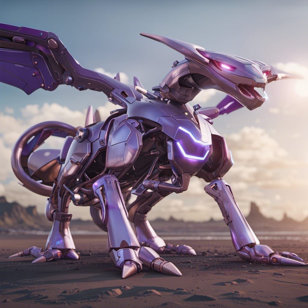 Futuristic Mecha Aerodactyl Rendered in Blender