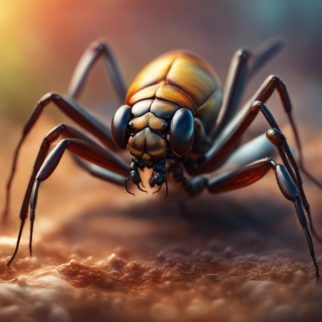 Hyperrealistic Insect Hybrid with Scorpion and Ant Features