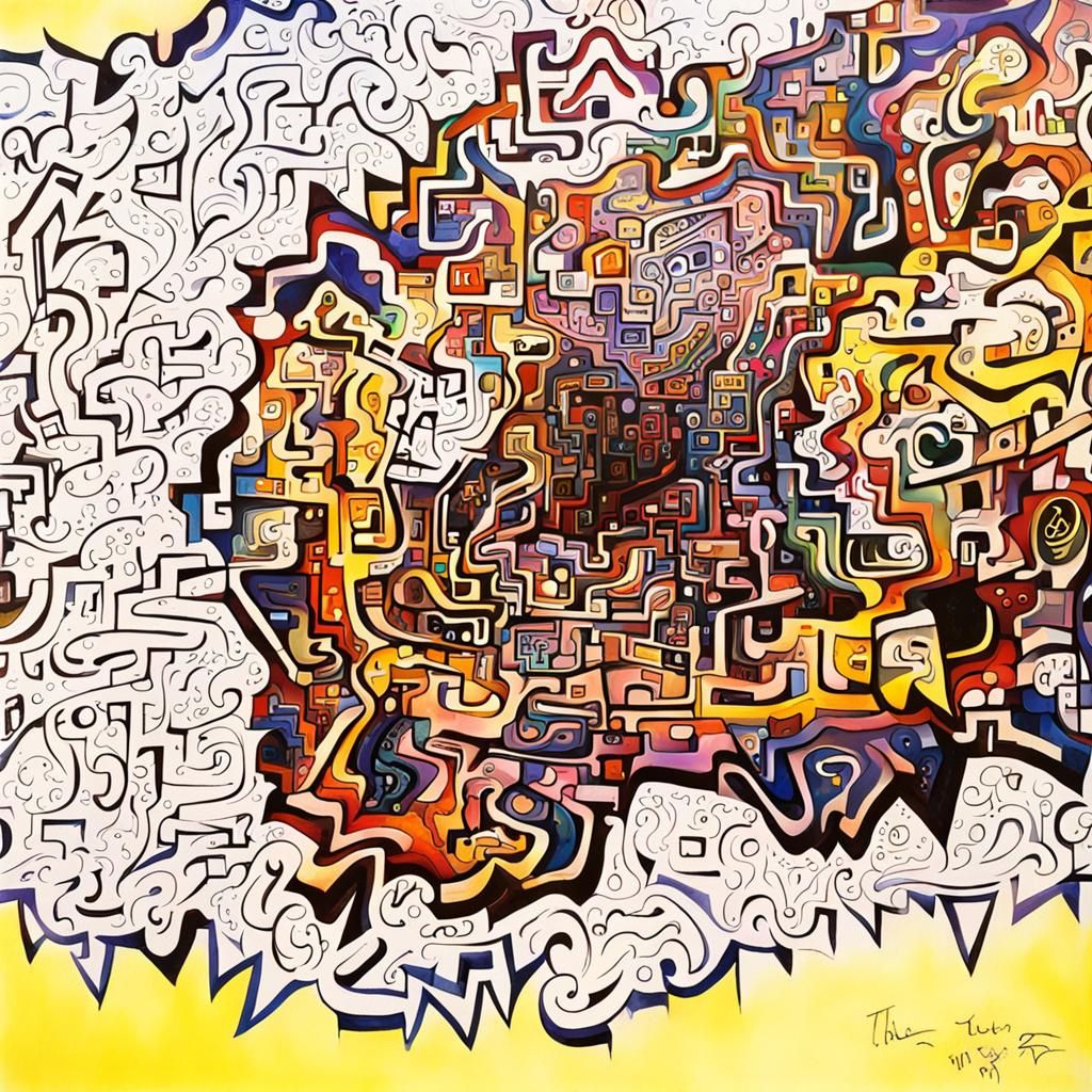 Psychedelic Kitsch Labyrinth with Sue-pig, Postmodern Art