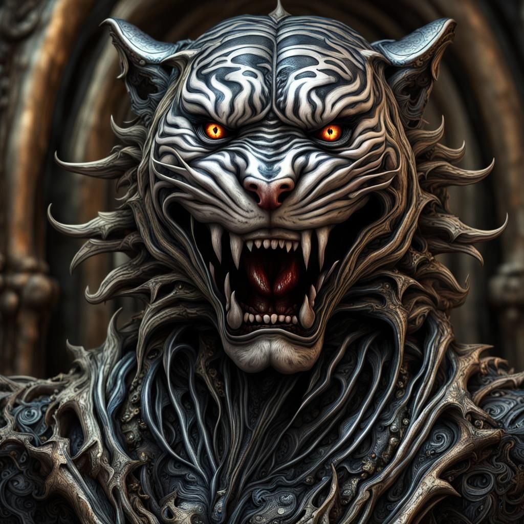 Undead Hybrid Tiger Shark in Steampunk Style