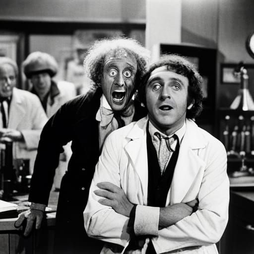 Mad Scientist in Laboratory: Frankenstein's Monster