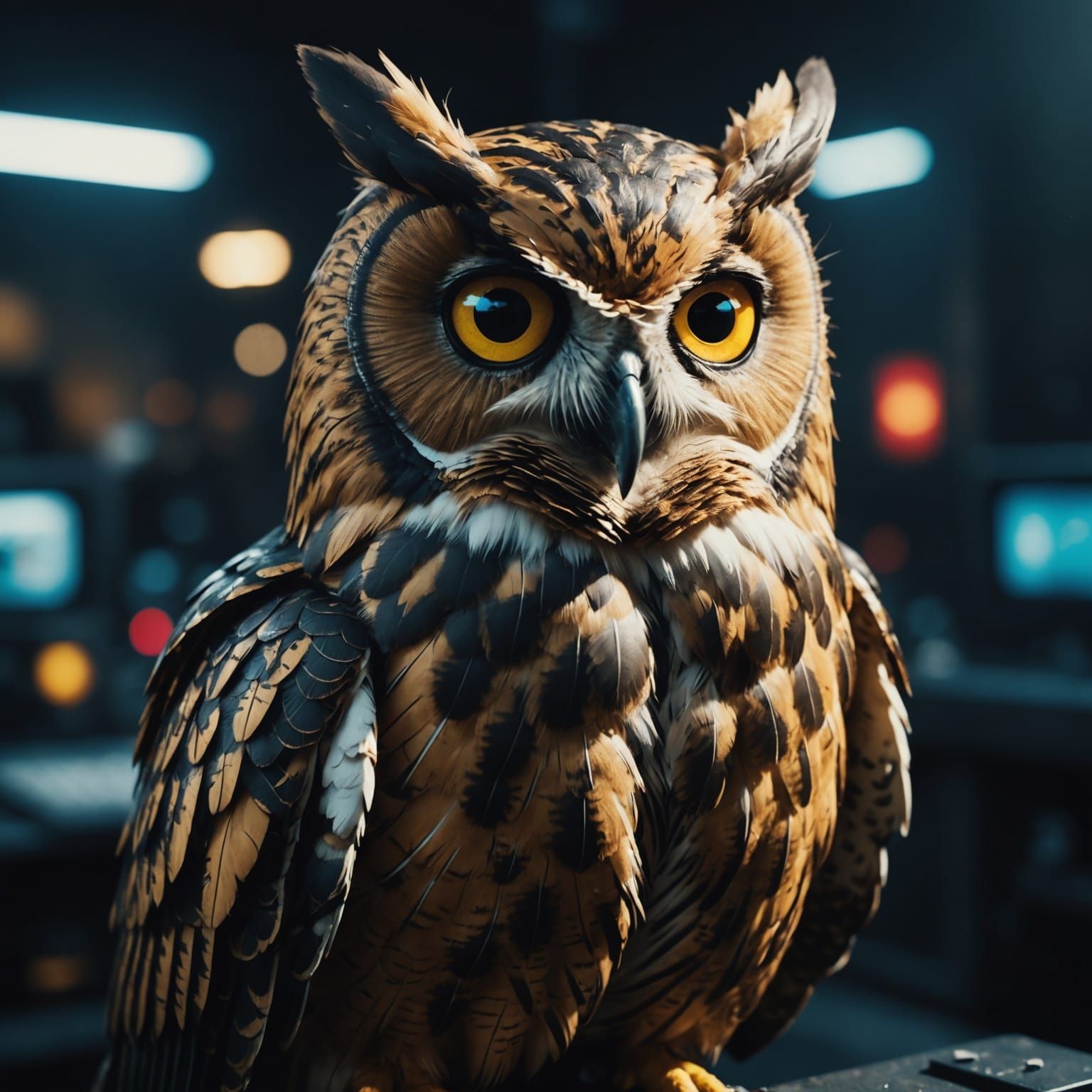 Cinematic Vanoss Gaming Owl in Film Style