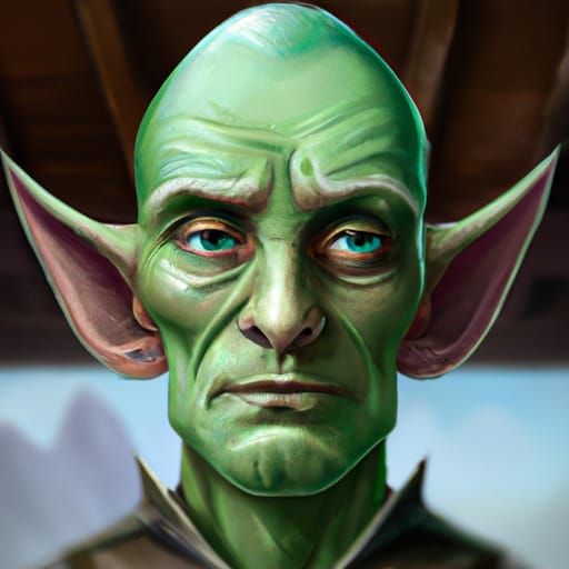 Green Goblin Character Portrait in Fantasy Style