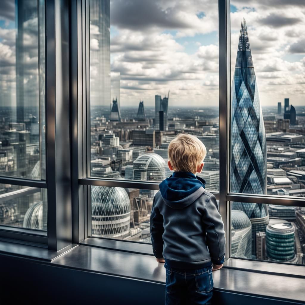 Futuristic London View Through a Child's Eyes