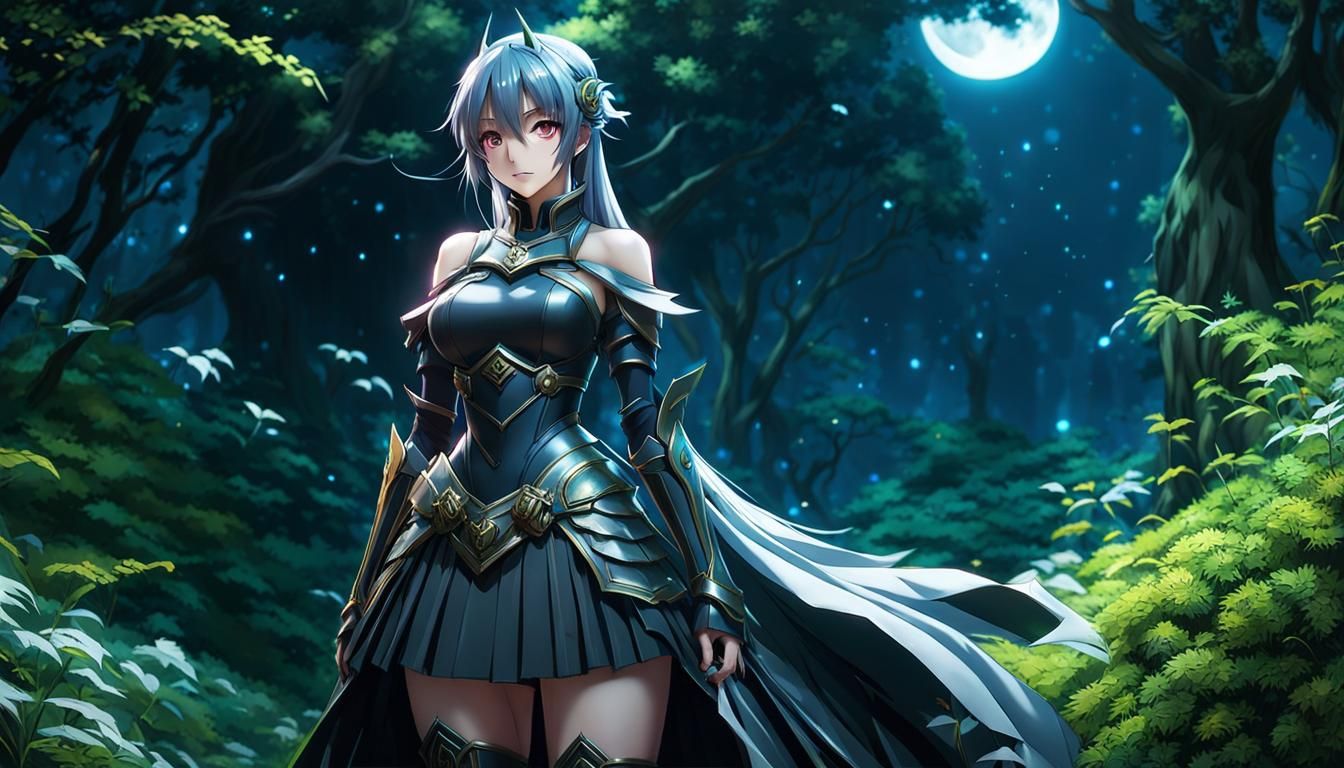 Anime Goddess in Fantasy Future Style, 4K HD