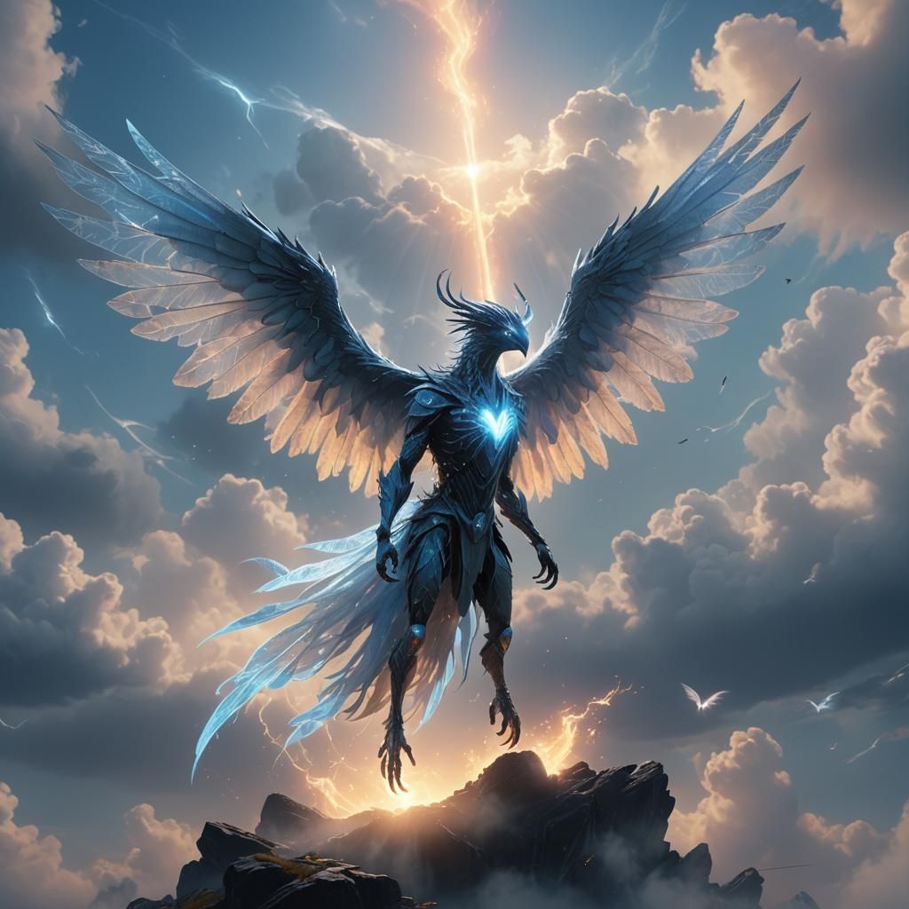 Ethereal Creature Descends in Digital Matte Painting