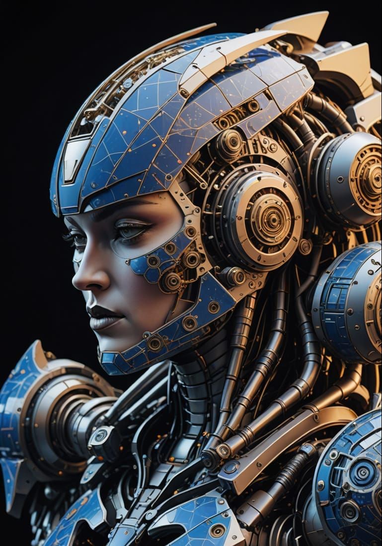 3D Blueprint of a Warrior Masterpiece in Color