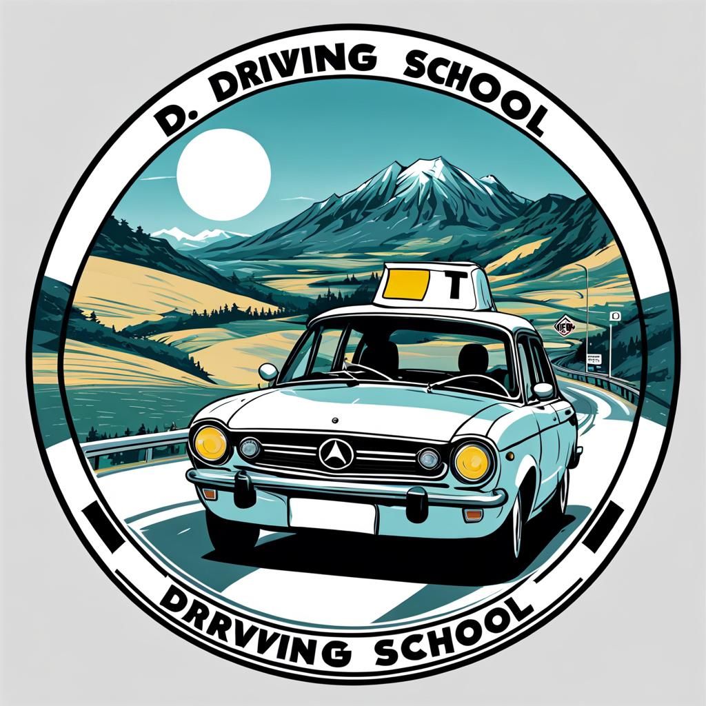 Driving School Car in Manga Style
