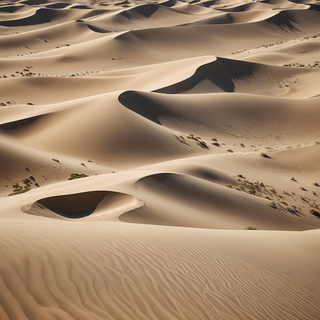 O'Keeffe Style Desert Landscape in Summer Light