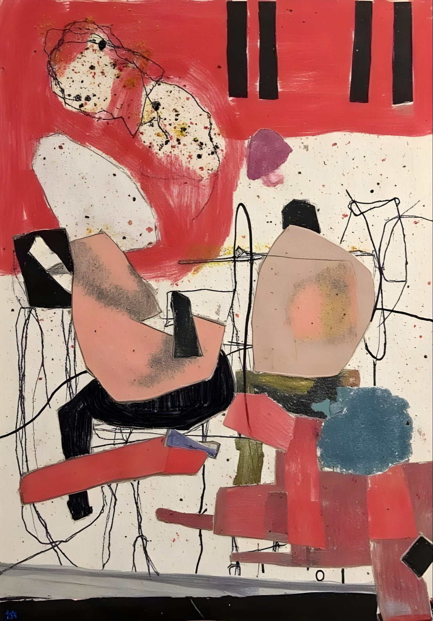 Abstract Family Scene Drawing in 2025 Style