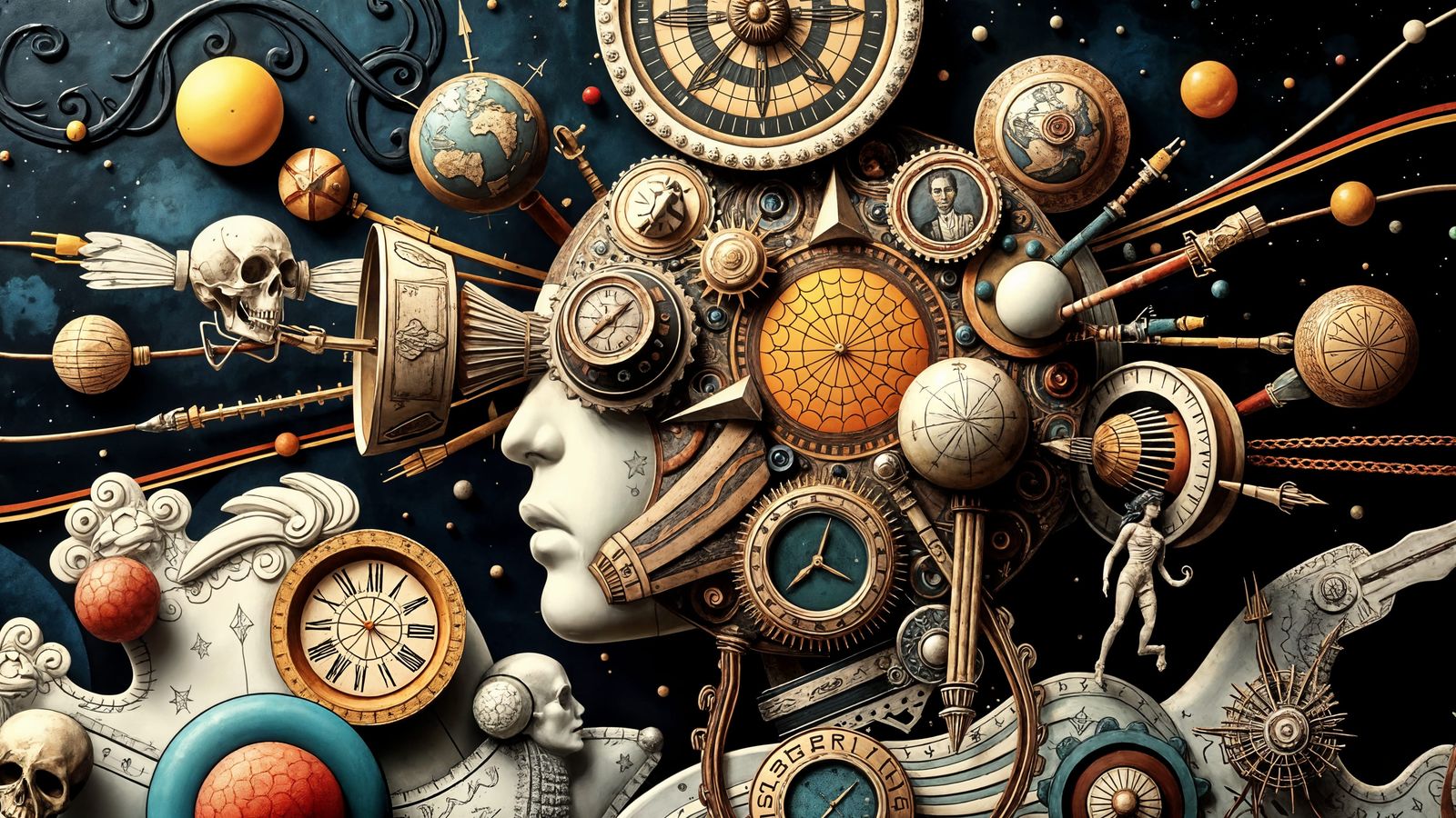 Intricate Brutalist Dreamscape in Modern Art