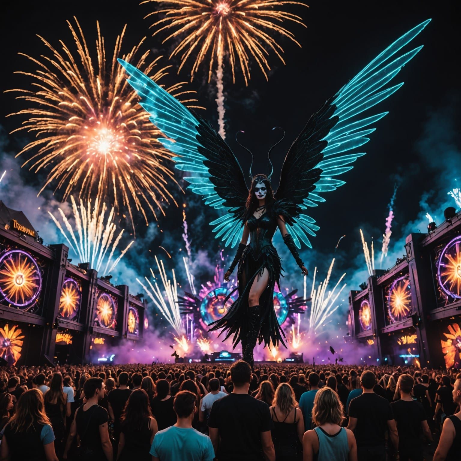 Glam Rock Fairies Dance at Tomorrowland Festival