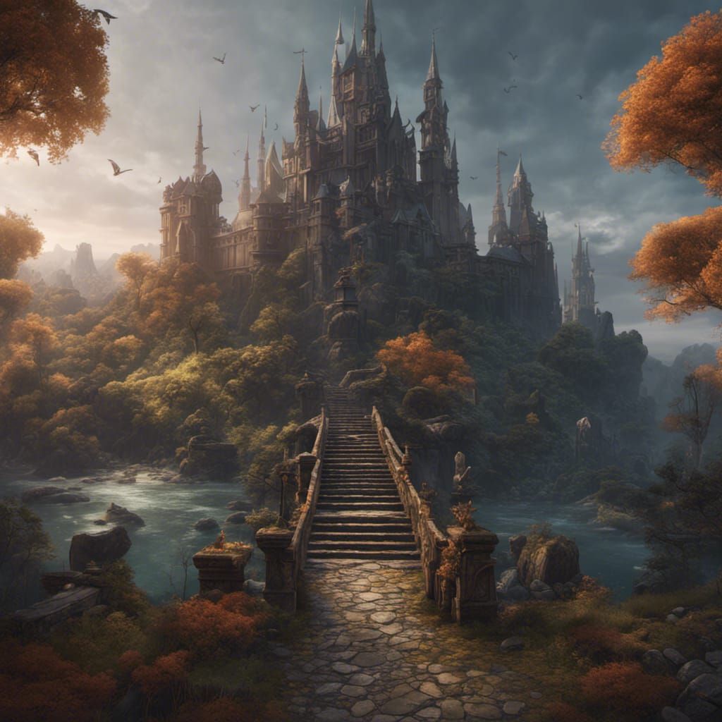 Fantastical Matte Painting in Deep Color