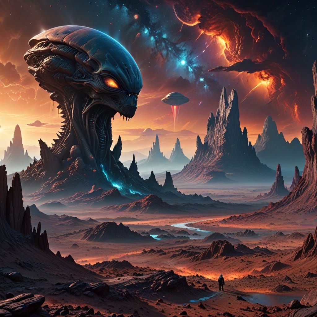 Alien Landscape Digital Matte Painting